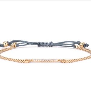 Stella & Dot Pave Wishing Bracelet gold rhinestone stretch bracelet jewelry